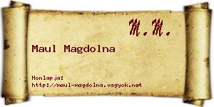 Maul Magdolna névjegykártya