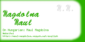 magdolna maul business card